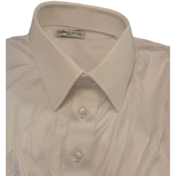 NWOT Collars & Co Men’s Small Shirt Bundle Red Houndstooth + Solid White Polo - Picture 8 of 10